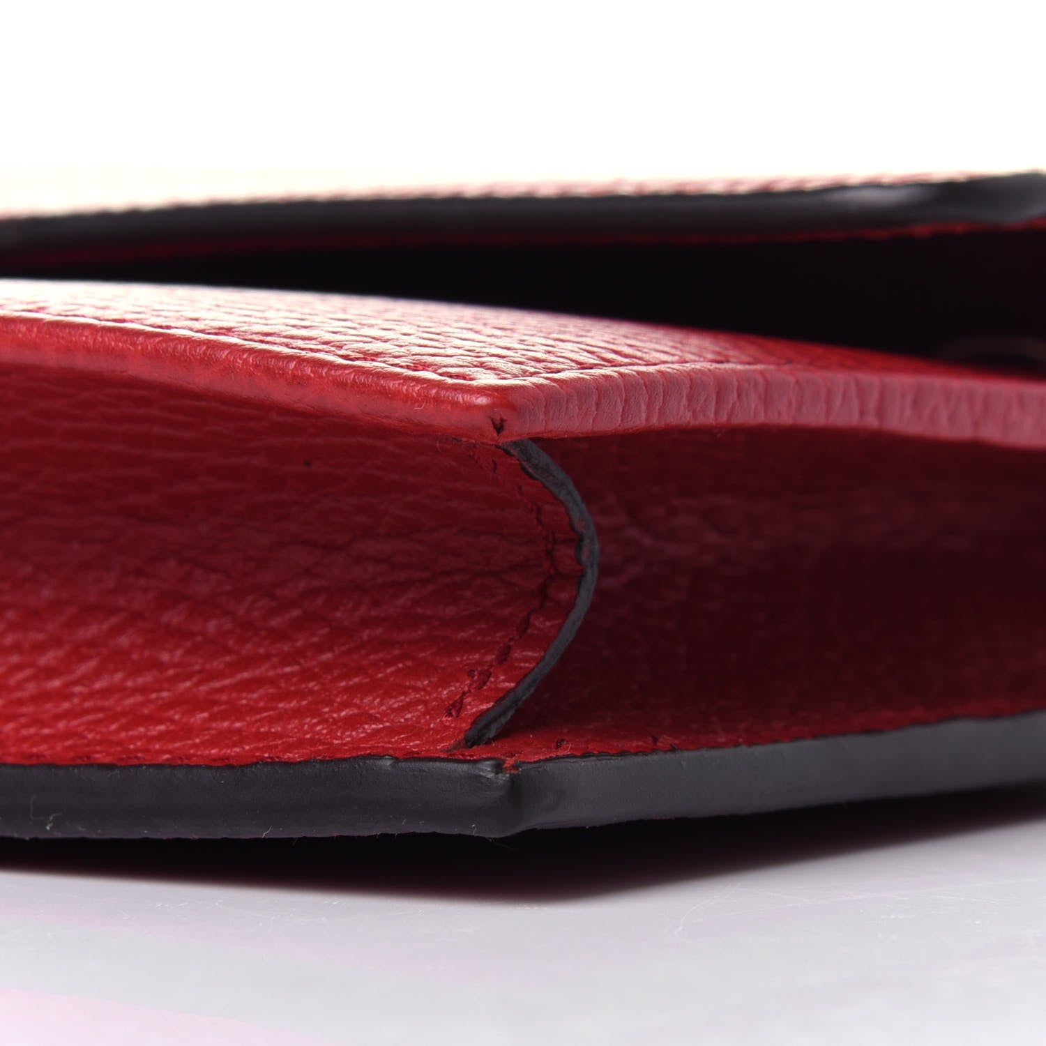 Gucci Dollar Calfskin Interlocking G Chain Wallet Red 9 of 11