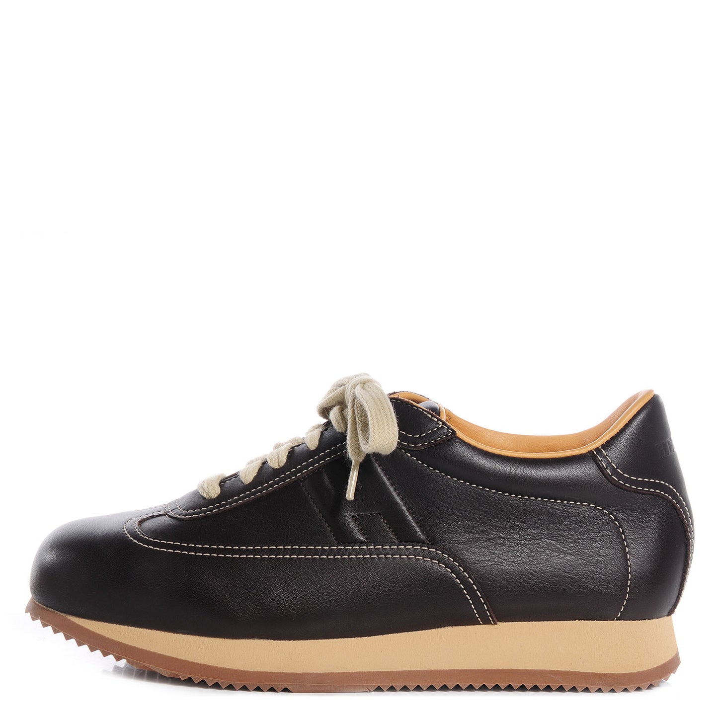 Leather Quick Sneakers 37.5 Brown