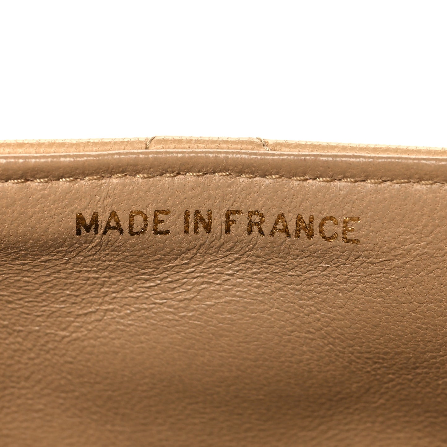 Lambskin Quilted Small Single Flap Beige