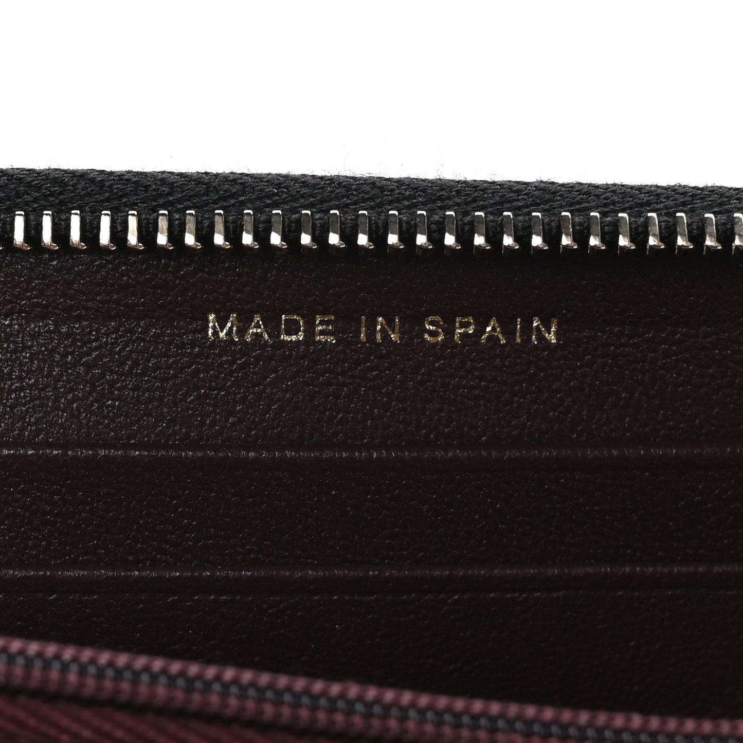 Lambskin Quilted Medium Zip Around Wallet Black