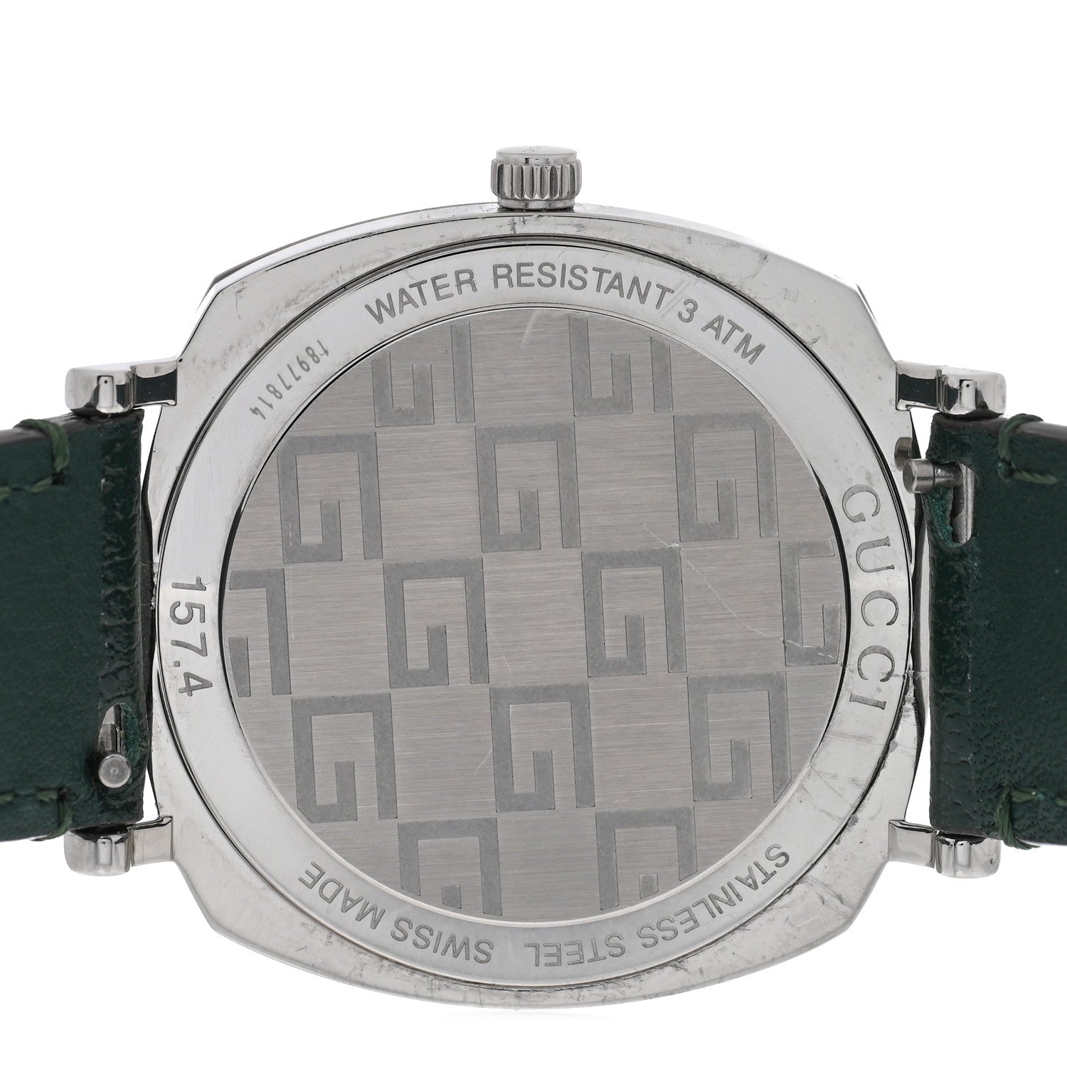 Gucci Stainless Steel Calfskin 35mm Grip Quartz Watch Green 4 of 5