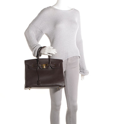Hermes Togo Birkin 35 Chocolate 2 of 20