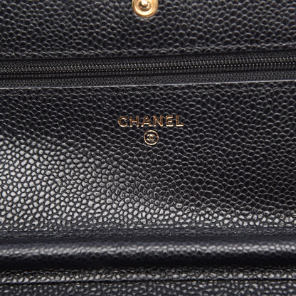 Chanel Caviar Quilted Wallet On Chain WOC Black 6 of 9