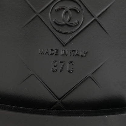 Chanel Lambskin Quilted CC Turnlock Loafers 37 Black 7 of 9