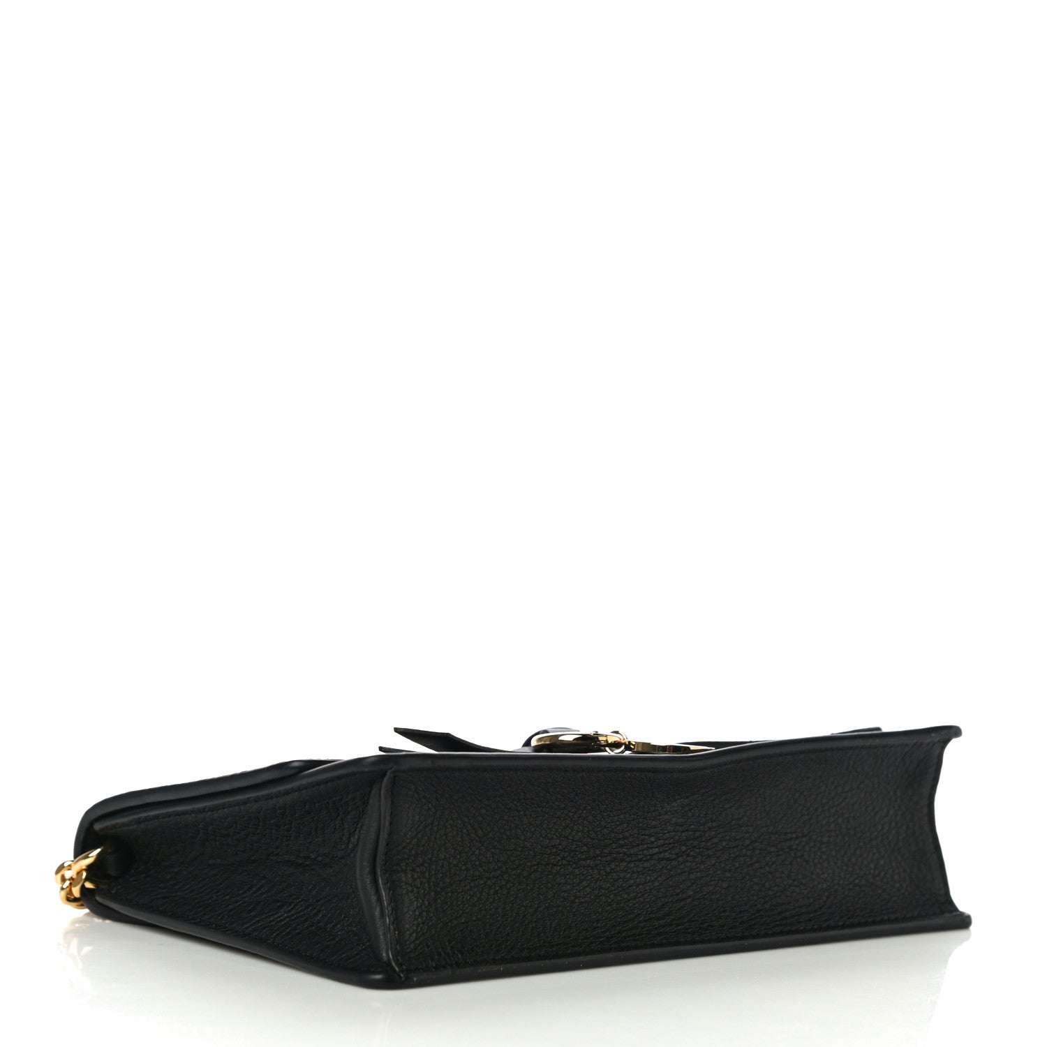 Chloe Grained Calfskin Alphabet Clutch Shoulder Bag Black 4 of 10