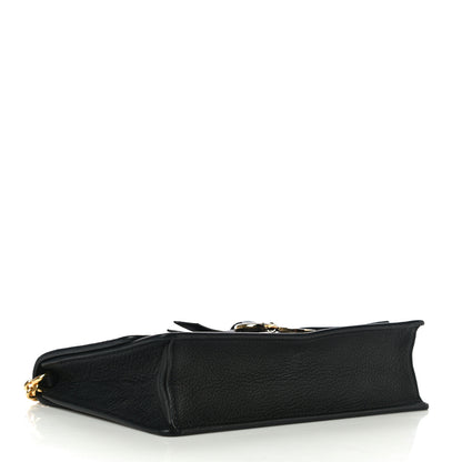 Chloe Grained Calfskin Alphabet Clutch Shoulder Bag Black 4 of 10