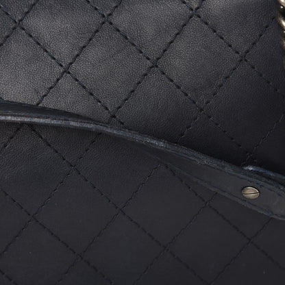 Chanel Calfskin Stitched Shopping Tote Blue 21 of 24