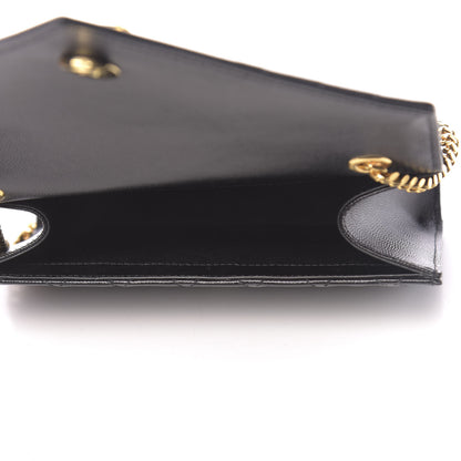 Saint Laurent Grain De Poudre Textured Mixed Matelasse Triquilt Small Monogram Satchel Black 5 of 11