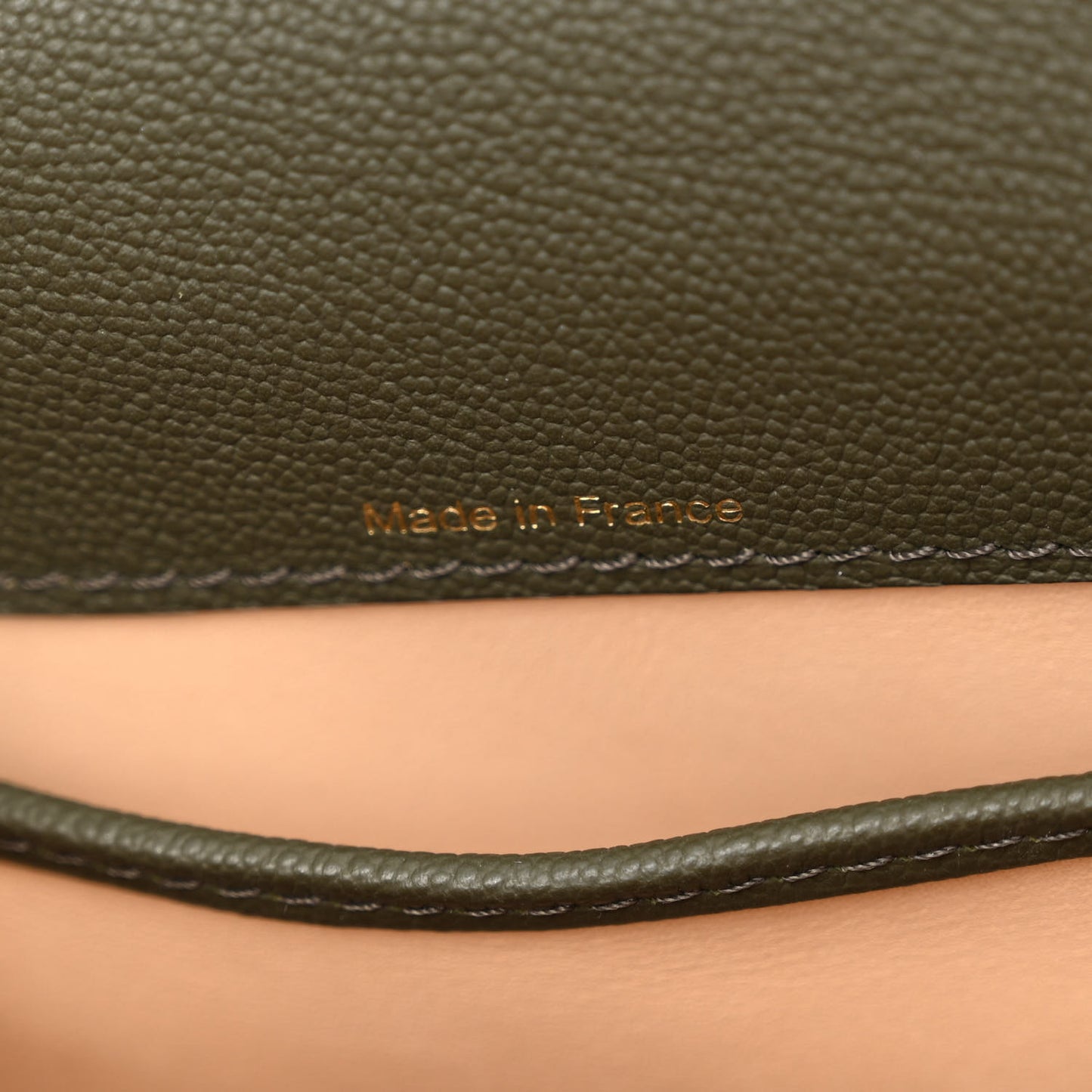 Grained Rodeo Calfskin Mini Brillant Camaieux Satchel Kaki