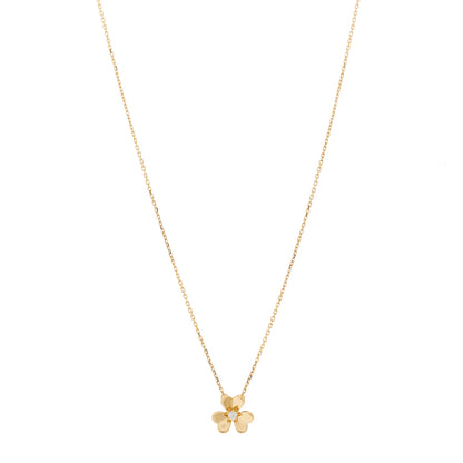 Van Cleef & Arpels 18K Yellow Gold Diamond Mini Frivole Pendant Necklace 1 of 6