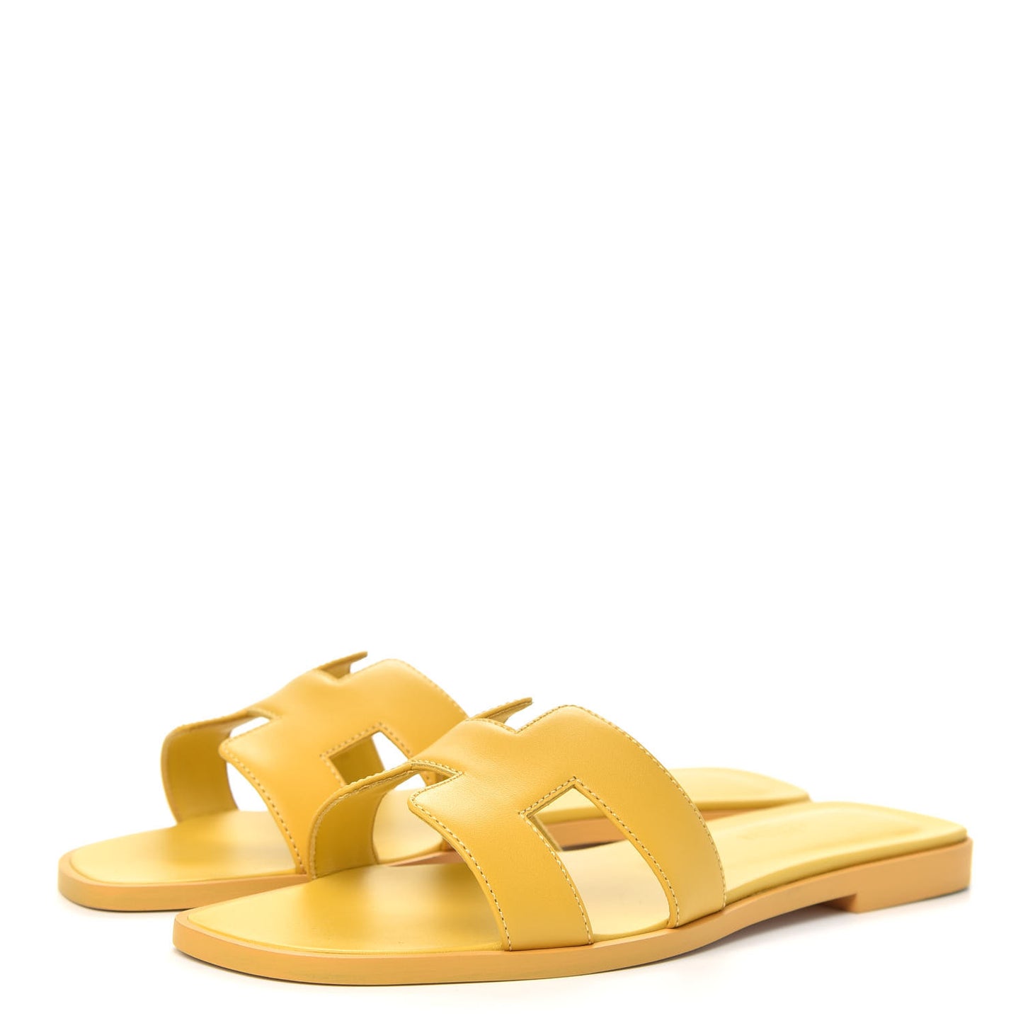 Calfskin Oran Sandals 36.5 Ocre Jaune
