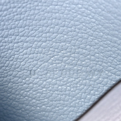 Hermes Chevre Mysore Bearn Card Holder Wallet Bleu Brume 7 of 10