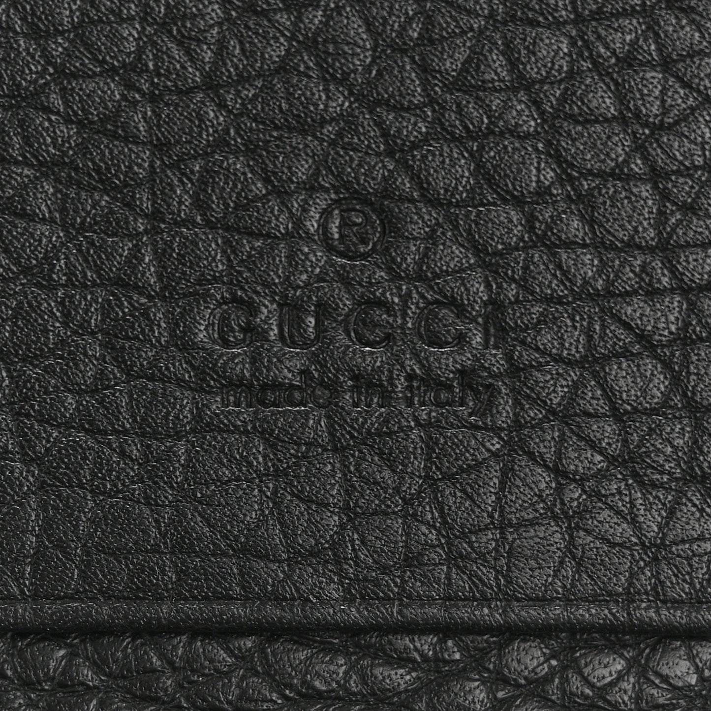 Pebbled Calfskin Animalier Card Case Black