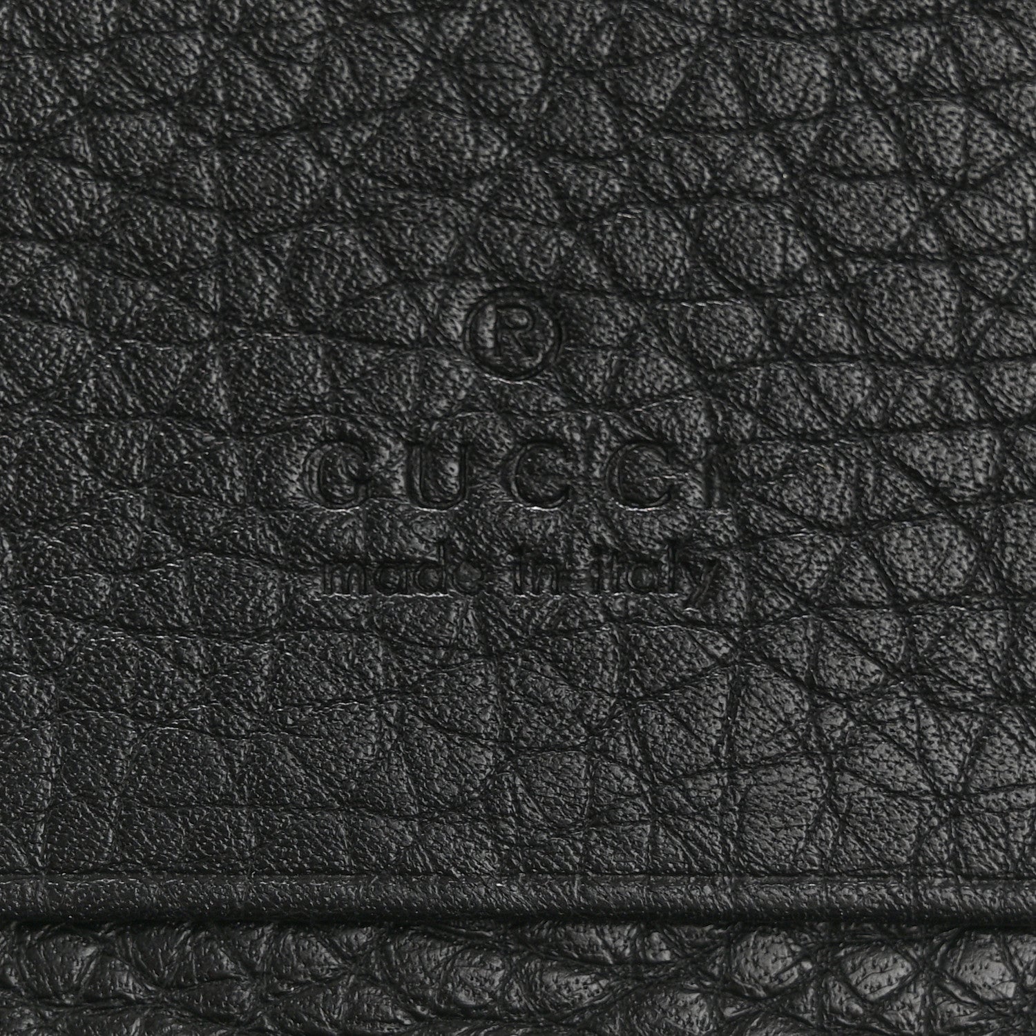 Gucci Pebbled Calfskin Animalier Card Case Black 6 of 11