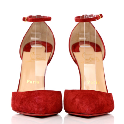 Christian Louboutin Veau Velours Uptown 100 Pumps 37.5 Carmin 2 of 13