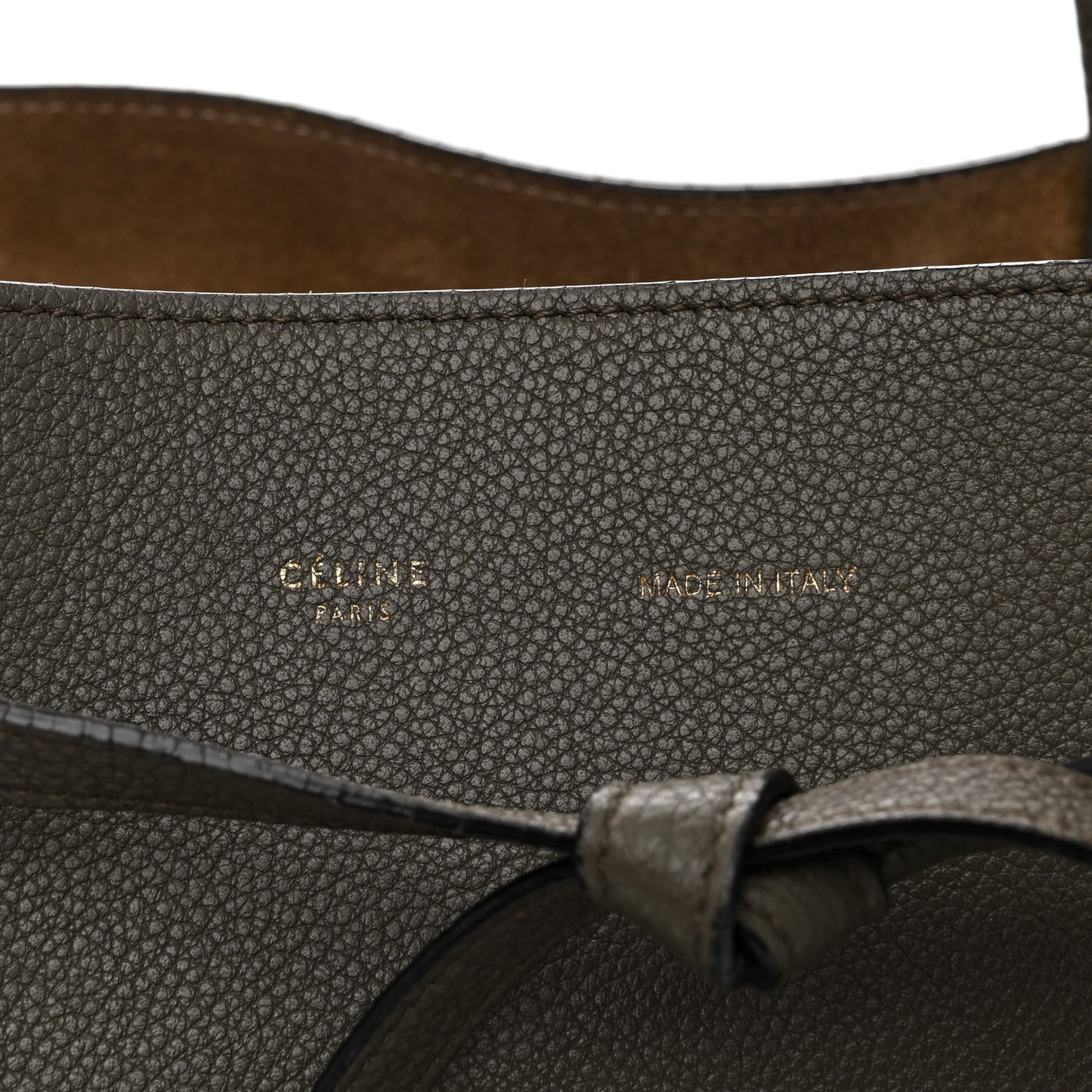 Soft Grained Calfskin Small Belt Cabas Phantom Army Green