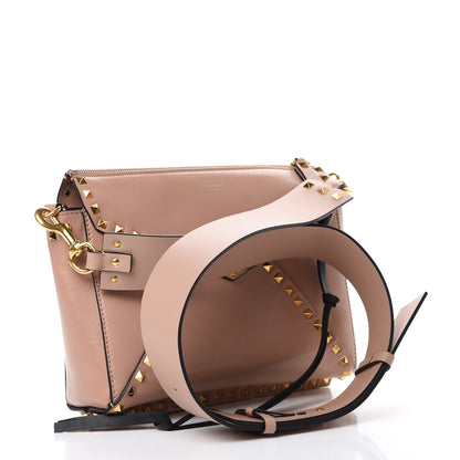 Valentino Garavani Vitello Rockstud Hype Shoulder Bag Rose Cannelle 2 of 12