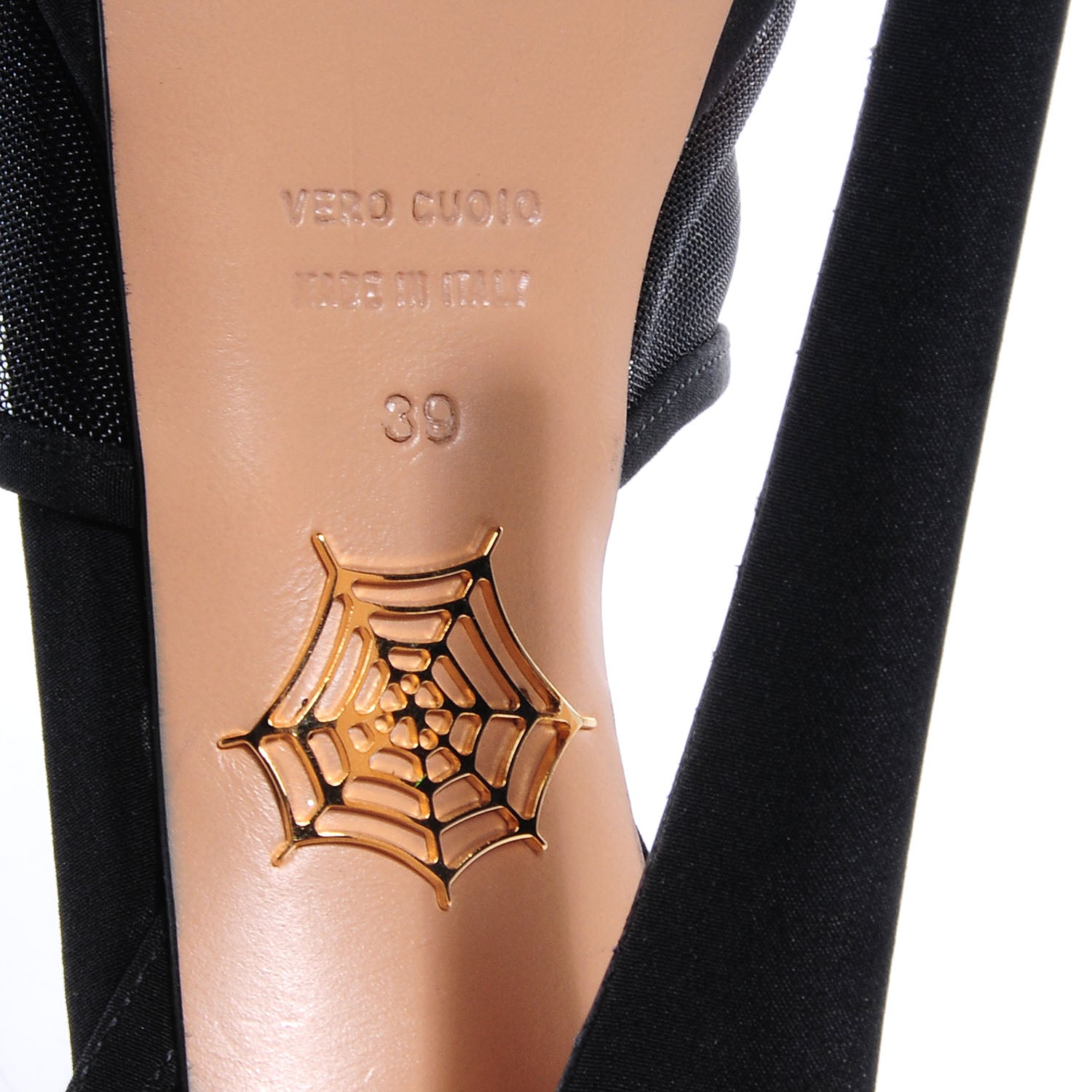 FASHIONPHILE CHARLOTTEOLYMPIACrepeSatinParisAnkleStrapPlatformSandals39Black 6 of 7