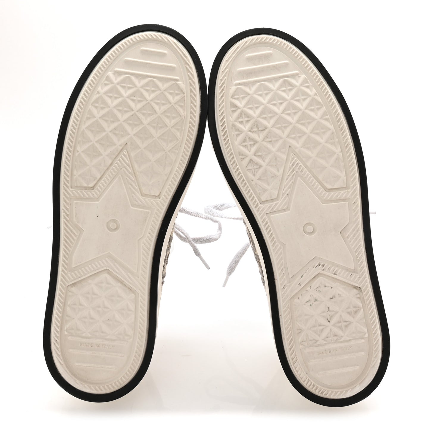 Canvas Oblique Walk'N'Dior Low Top Platform Sneakers 36.5 Grey Stone