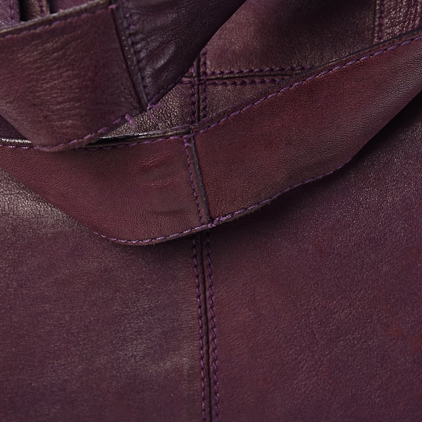 Lambskin George V Apron Bag Purple