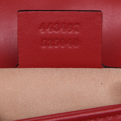 Gucci Calfskin Matelasse Small GG Marmont Shoulder Bag Hibiscus Red 8 of 8