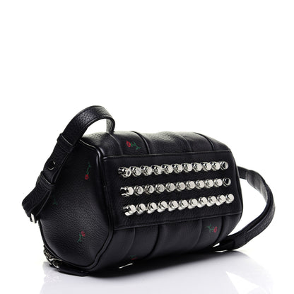 Alexander Wang Pebbled Lambskin Rose Printed Mini Rockie Black Silver Hardware 5 of 12