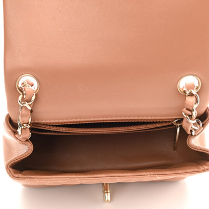 Chanel Lambskin Quilted Mini Square Flap Brown 5 of 12