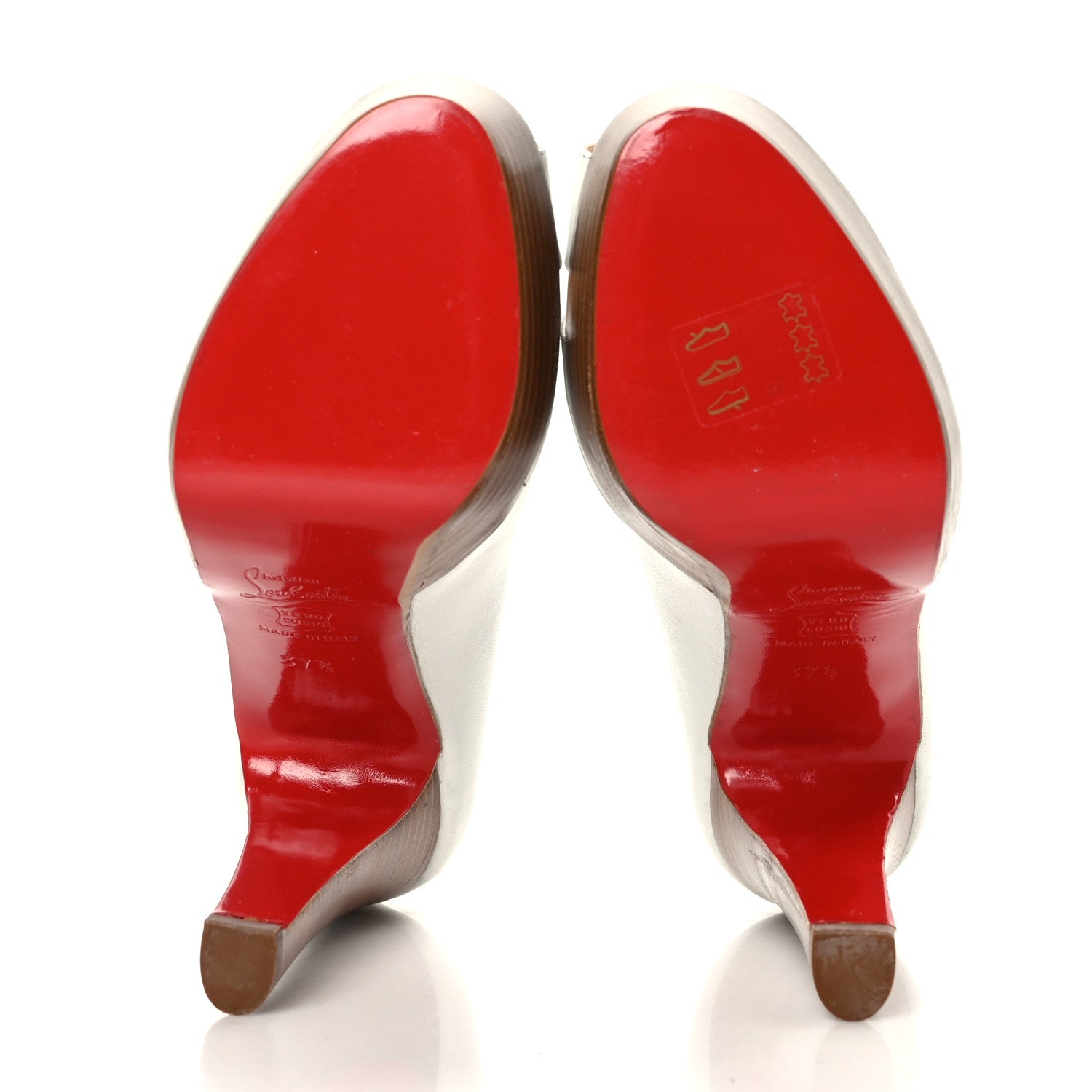 Christian Louboutin Calfskin Marpoil Platform Pumps 37.5 White 5 of 8