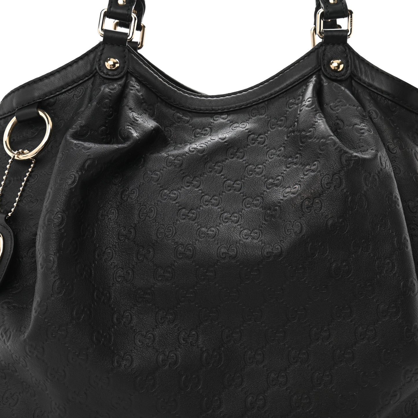 Guccissima Vitello Tender Large Sukey Tote Black