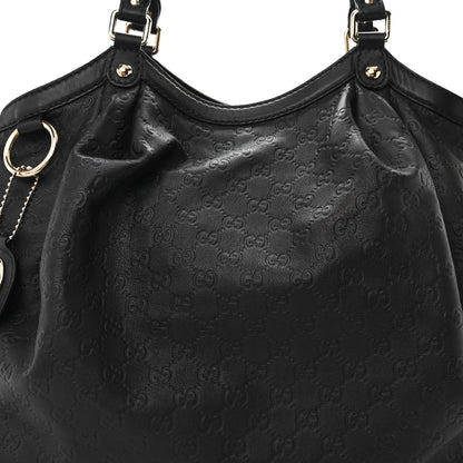 Gucci Guccissima Vitello Tender Large Sukey Tote Black 8 of 10