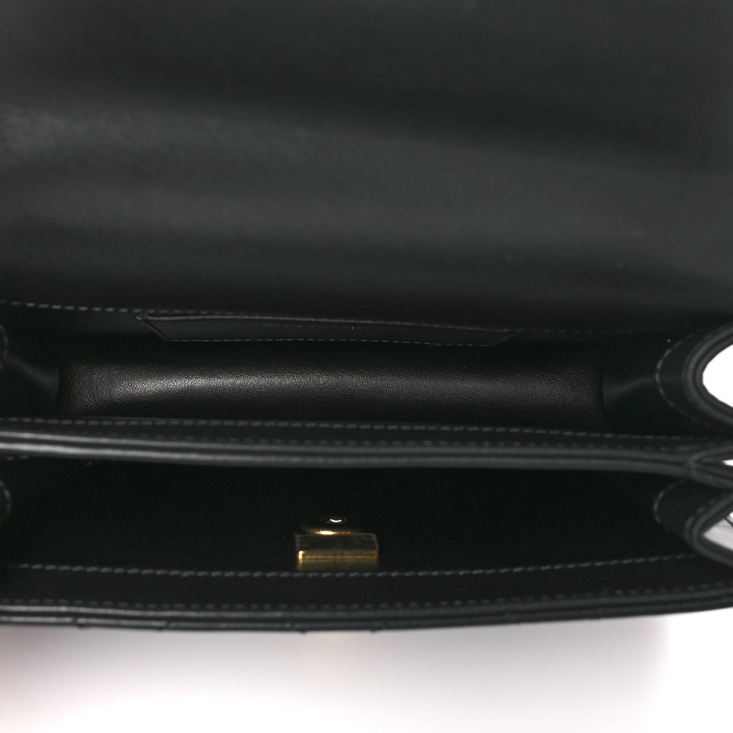 Chanel Shiny Calfskin Quilted Mini Metal Top Handle Flap Black 5 of 8