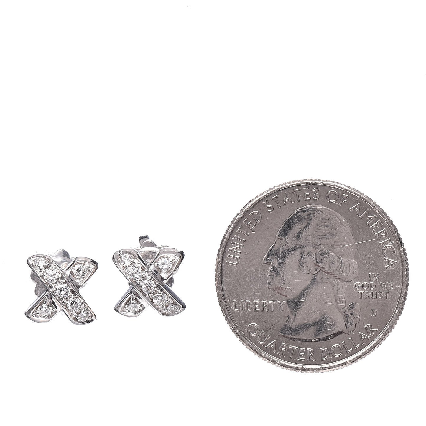 18K White Gold Diamond Paloma Picasso X Kiss Earrings