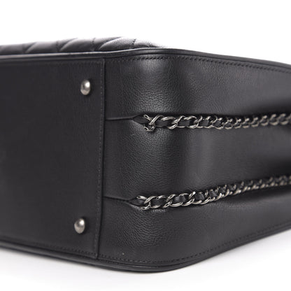 Chanel Calfskin Quilted Frame In Chain Tote Black 10 of 11