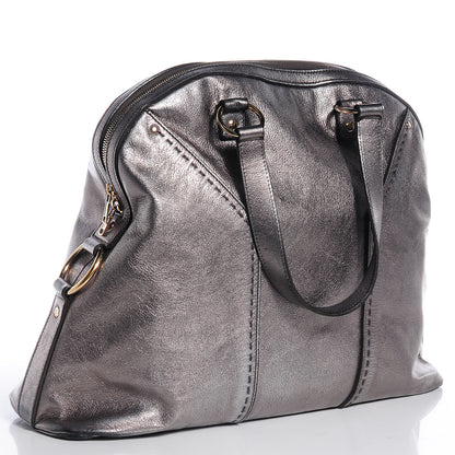 Saint Laurent Calfskin Oversized Muse Tote Silver 5 of 12