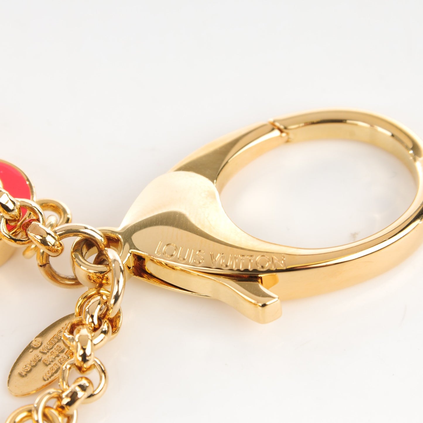 Fleur De Monogram Bag Charm Pink