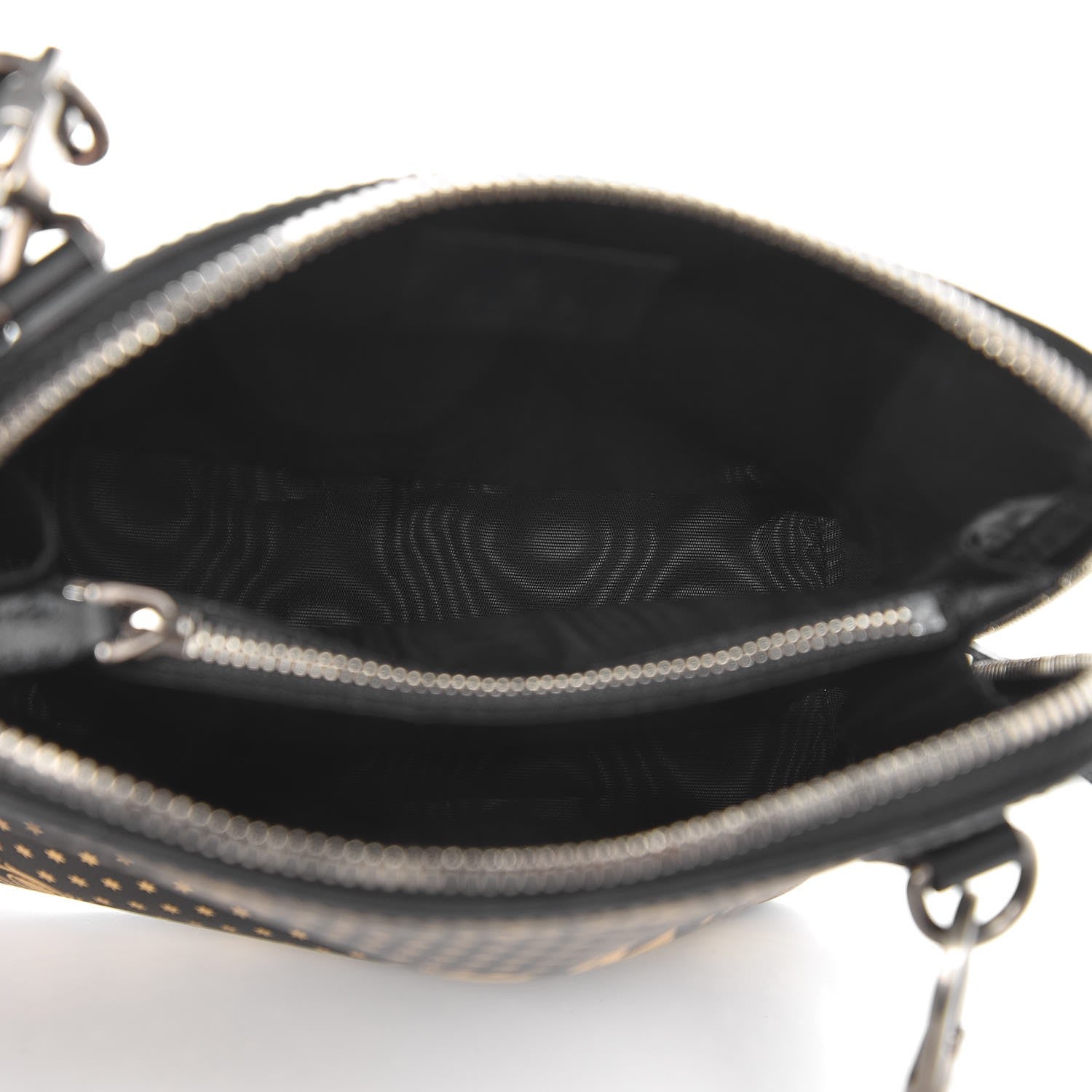 Gucci X SEGA Calfskin GUCCY Stars Mini Dome Shoulder Bag Black Gold 5 of 7