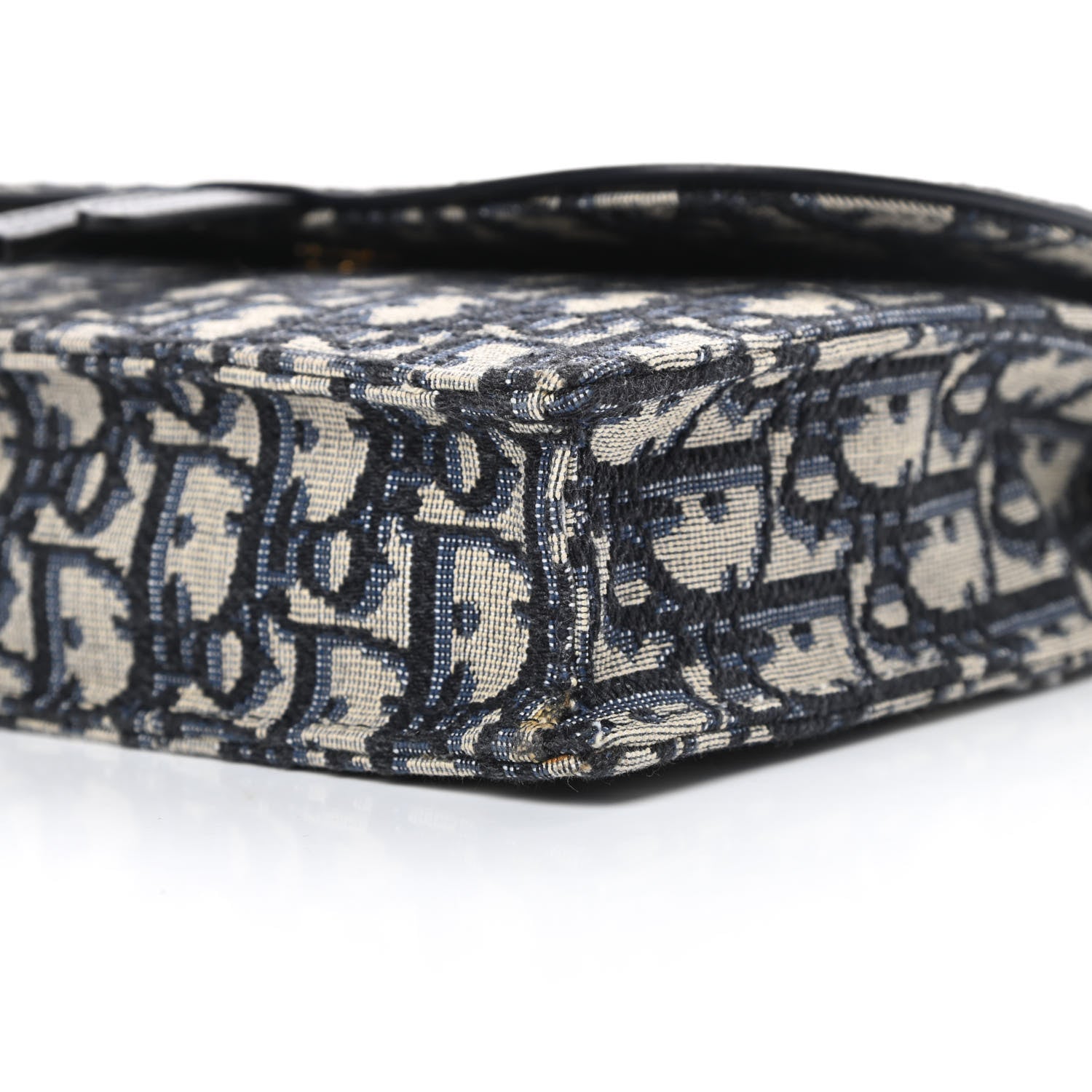 Christian Dior Oblique Saddle Chain Pouch Blue 10 of 10