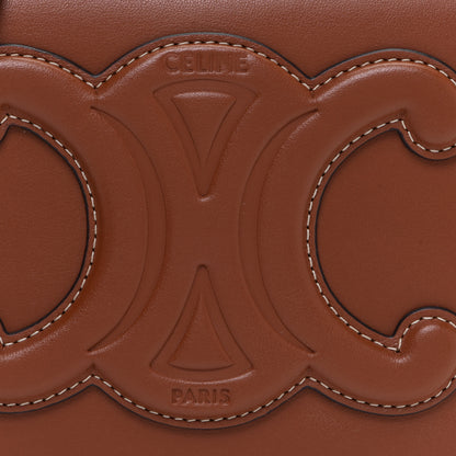 Celine Smooth Calfskin Cuir Triomphe Folco Crossbody Bag Tan 9 of 12