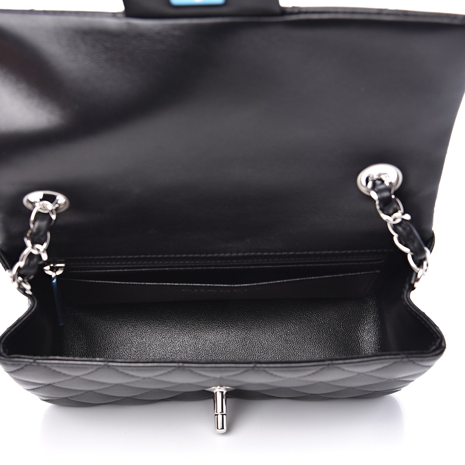 Chanel Lambskin Quilted Mini Rectangular Flap Black 4 of 11