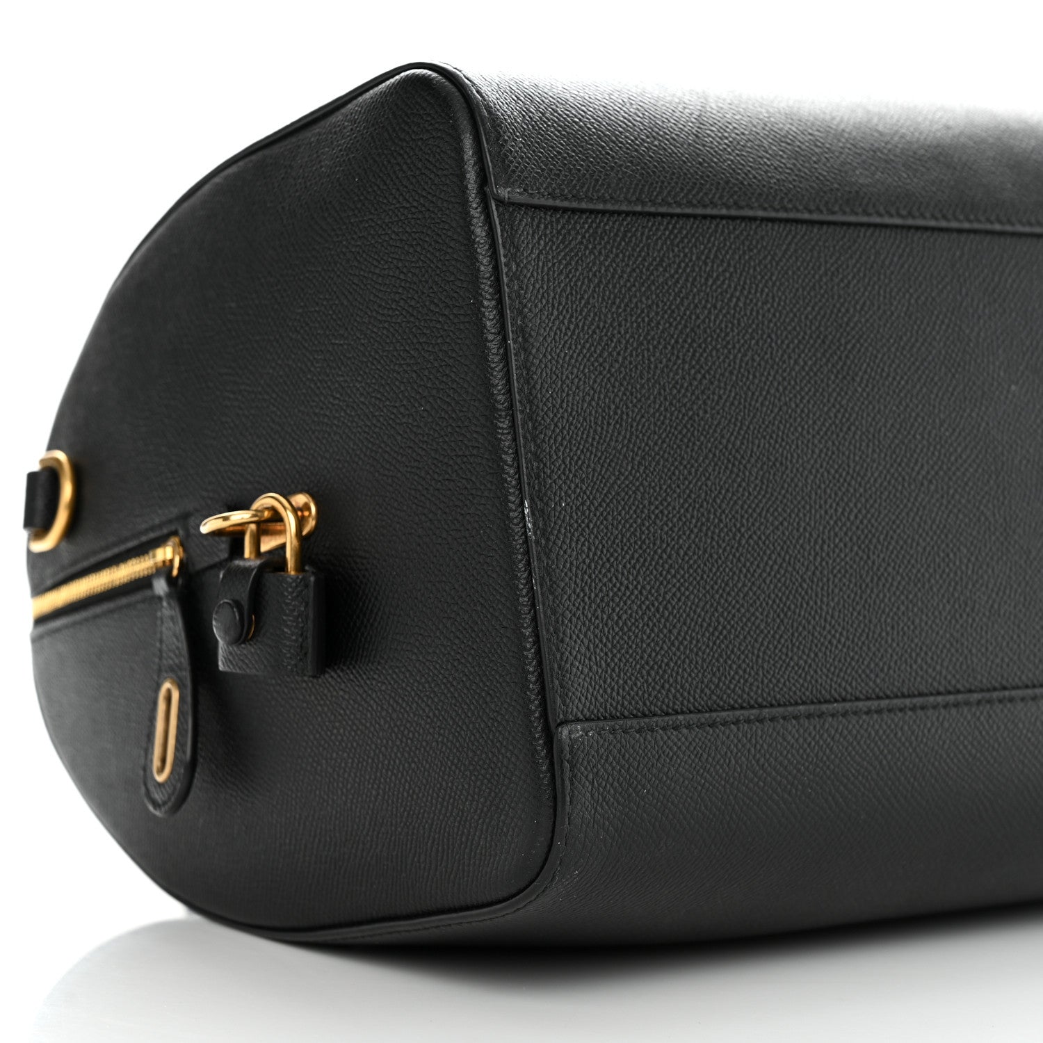 Balenciaga Grained Calfskin Medium Ville Bowling Bag Black 10 of 11