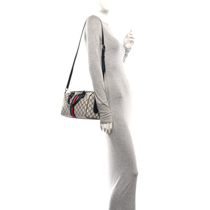 Gucci GG Supreme Monogram Web Small Ophidia Top Handle Bag Beige Blue 2 of 11