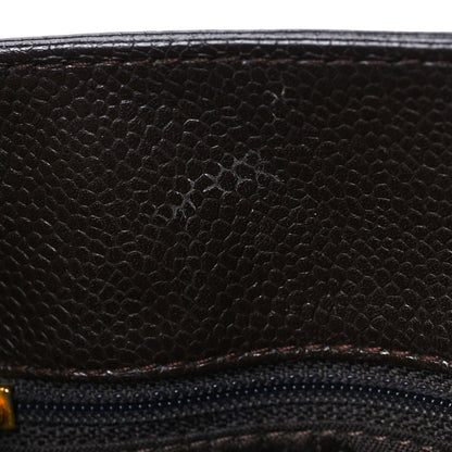 Chanel Caviar Quilted Shopping Tote Dark Brown 9 of 10