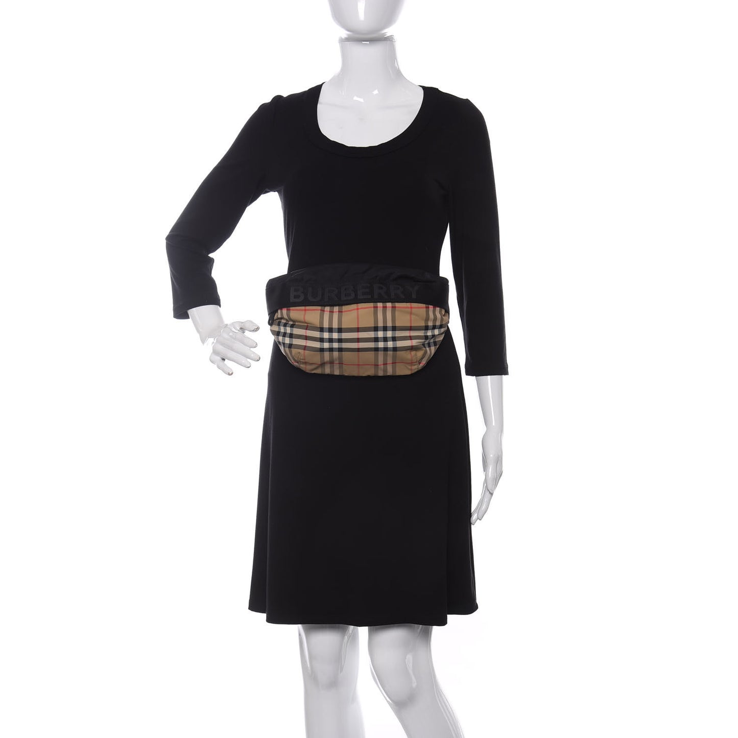 Nylon Vintage Check Sonny Bum Bag Archive Beige Black