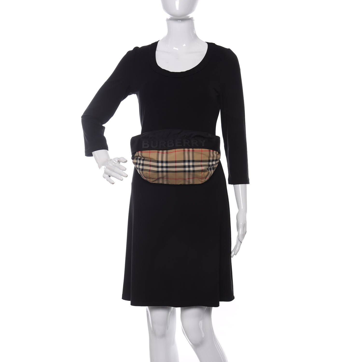 Burberry Nylon Vintage Check Sonny Bum Bag Archive Beige Black 2 of 11