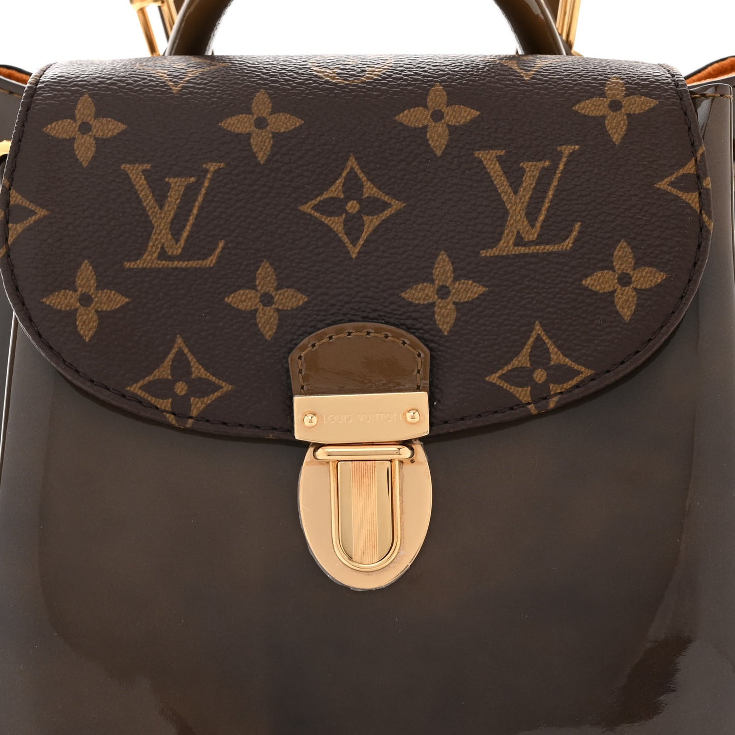 Patent Monogram Hot Springs Backpack Vert Bronze