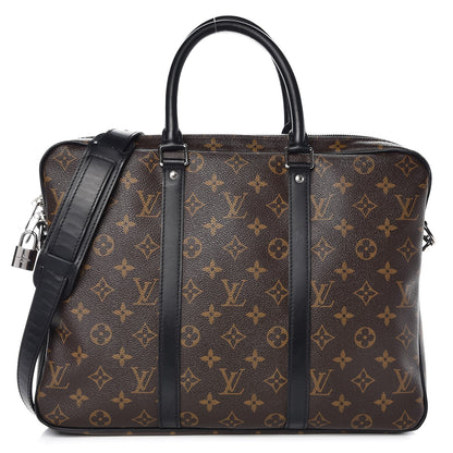 Louis Vuitton Monogram Macassar Porte-Documents Voyage PM 1 of 8