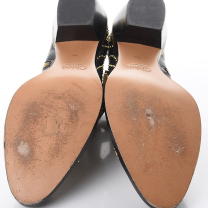Chloe Nappa Sheepskin Studded Susanna Ankle Boots 40 Black Gold 11 of 12