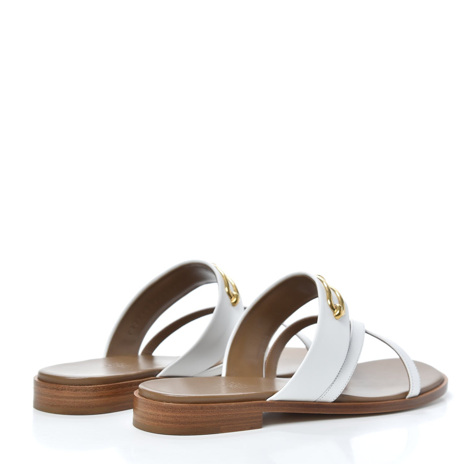 Hermes Calfskin Claire Sandals 37.5 White 4 of 7