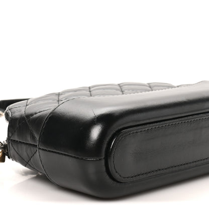 Chanel Aged Calfskin Quilted Small Gabrielle Clutch With Chain Black 8 of 10
