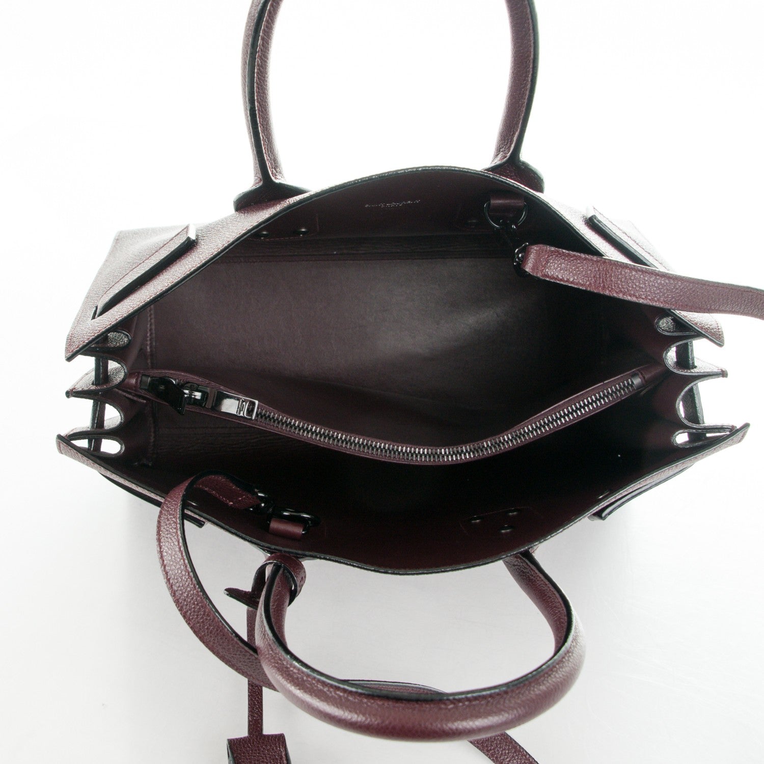 Saint Laurent Grained Calfskin Small Classic Sac De Jour Armaranto 5 of 7